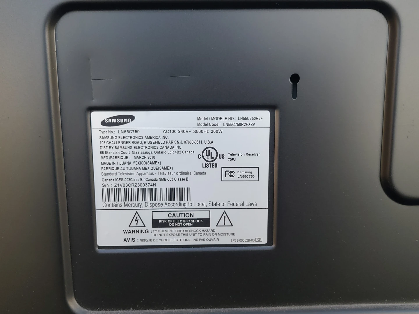 Samsung LN55C750 55" LCD TV - photo 4
