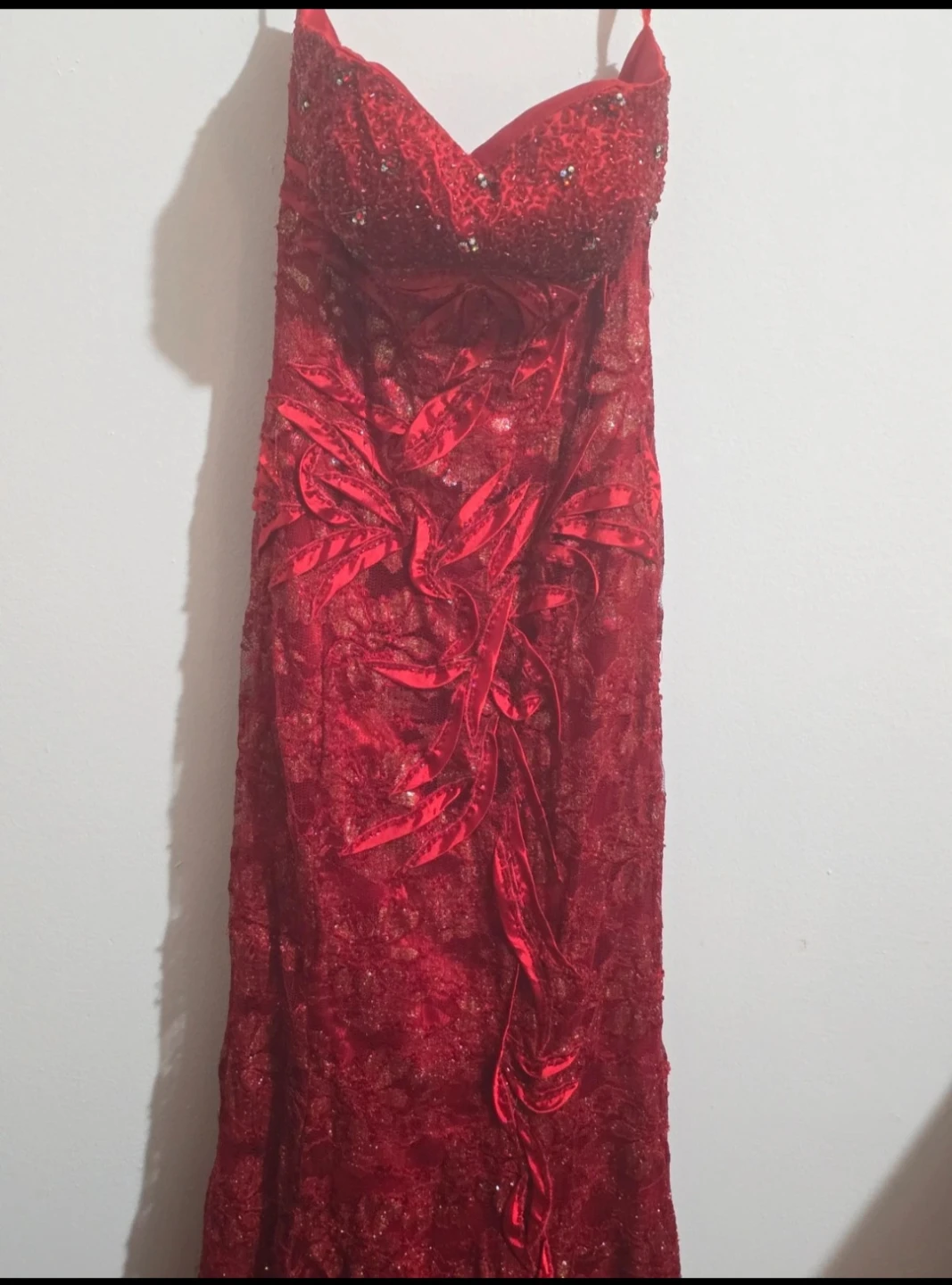 Stunning Aspeed USA Formal Gown - Red/Burgundy - Size Small - photo 5