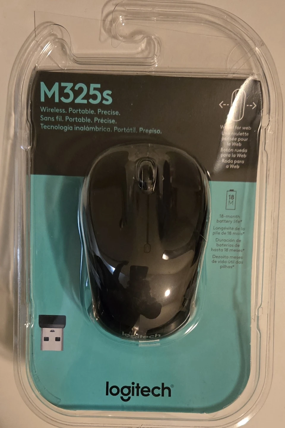 Logitech M325s Wireless Mouse - New, Black, Unused