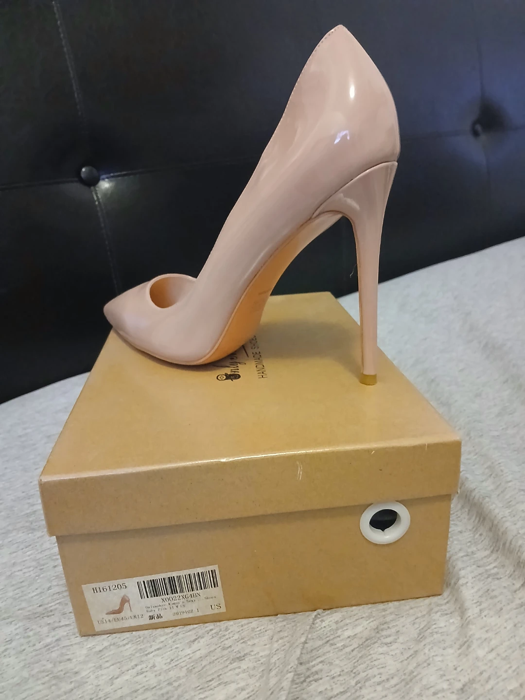 Only Shoe Handmade Nude Pink Heels, US 11