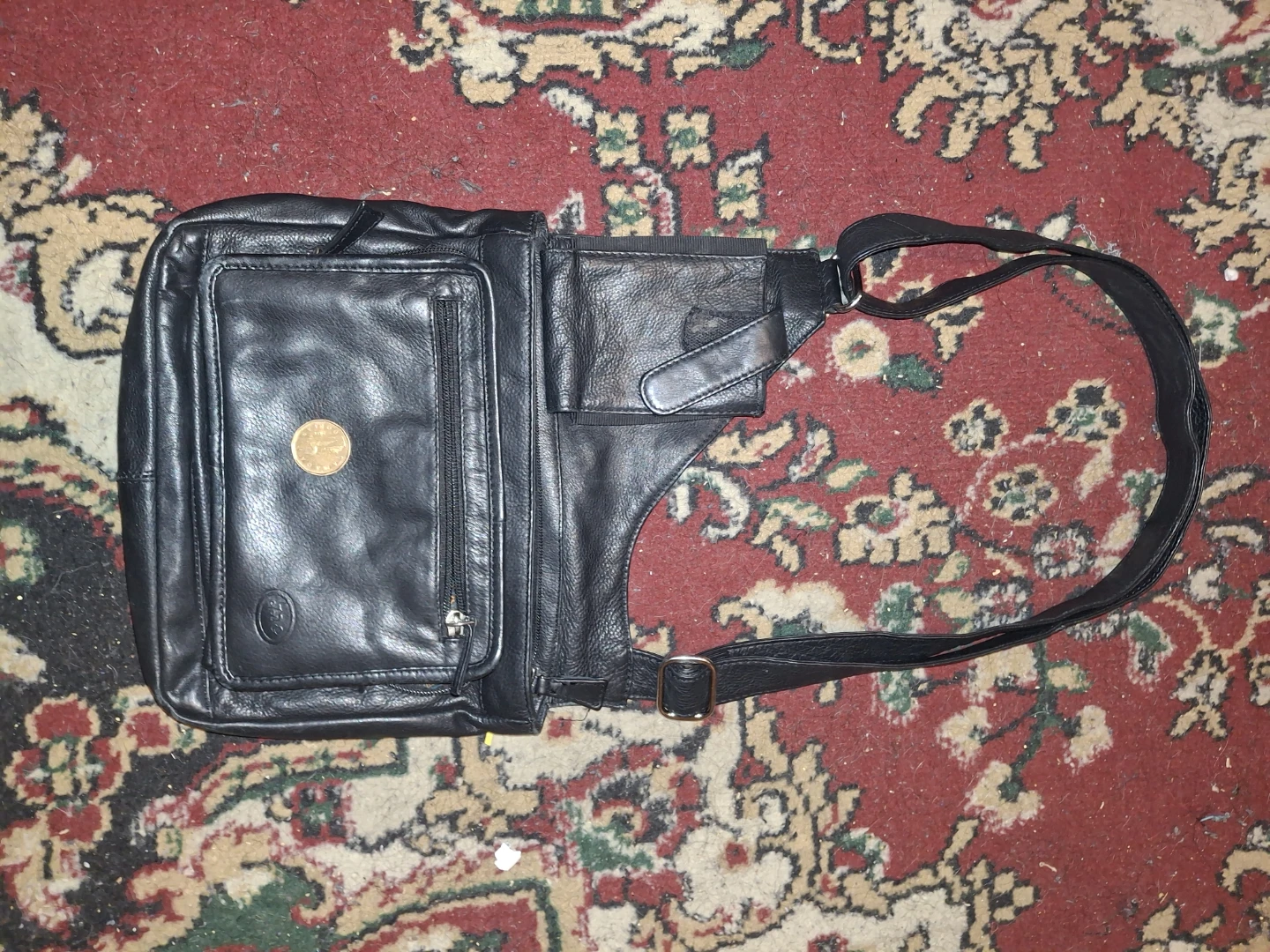 Black Leather Shoulder Bag