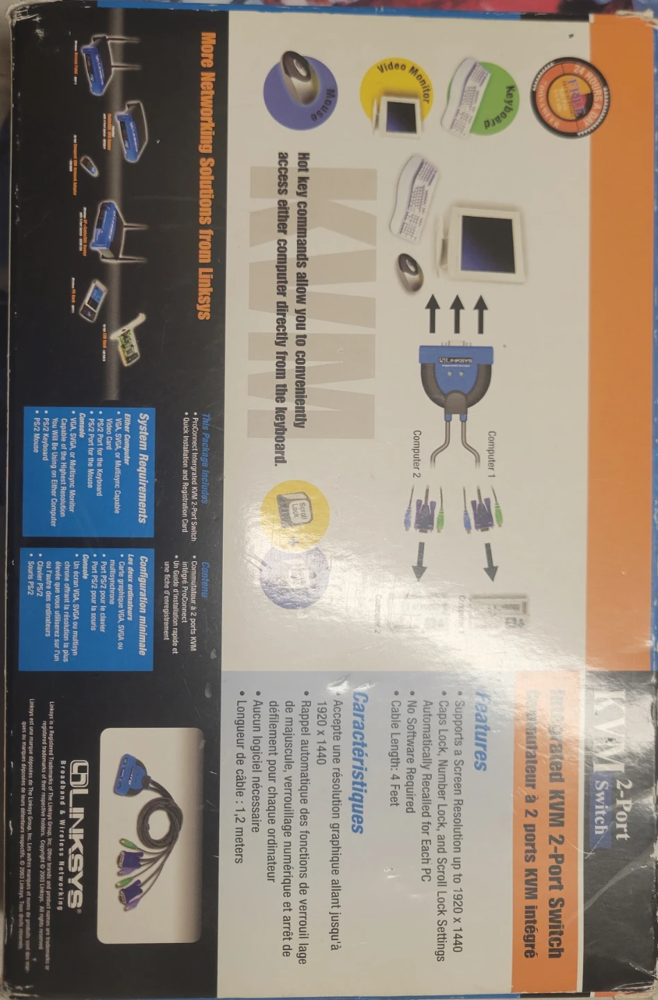 Linksys 2-Port Integrated KVM Switch