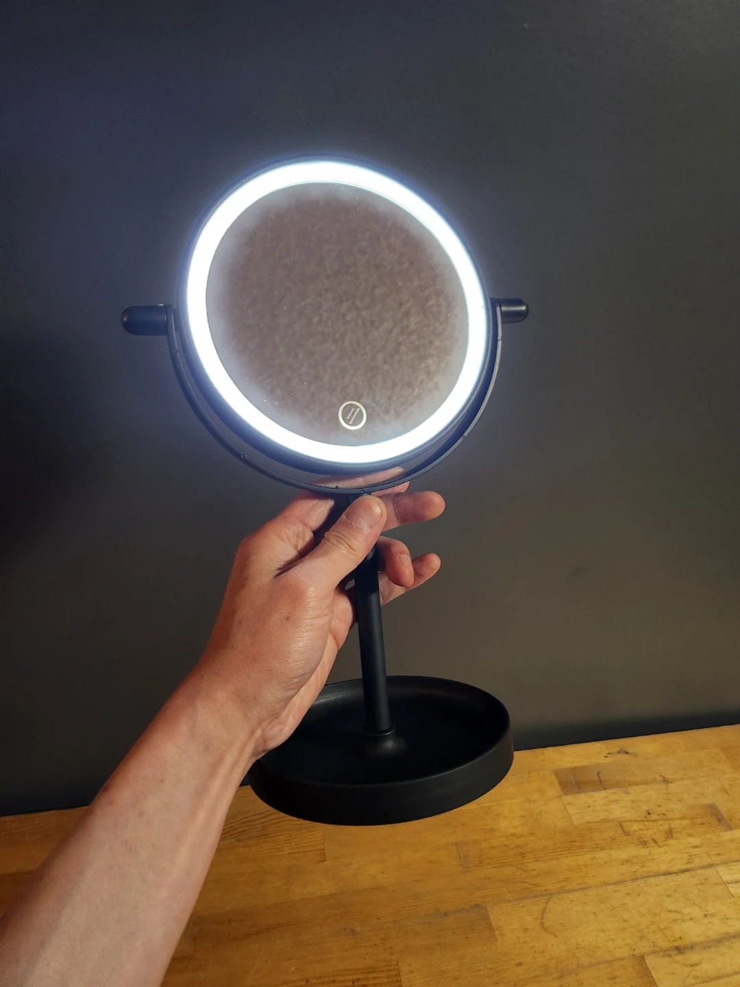 Black Vanity Mirror with Touch LED Lighting - photo 5