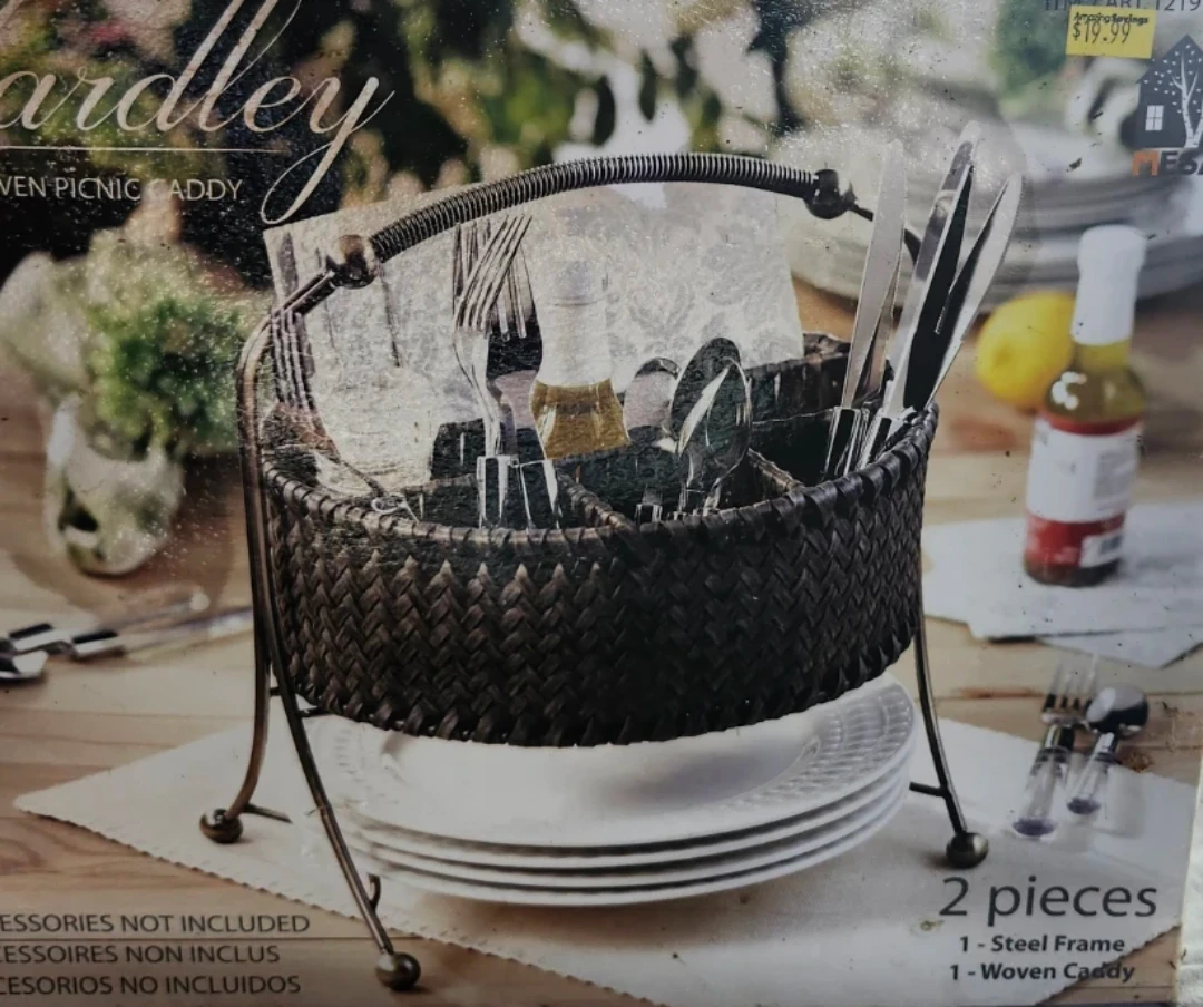 Yardley Woven Picnic Caddy - 2 Piece Set