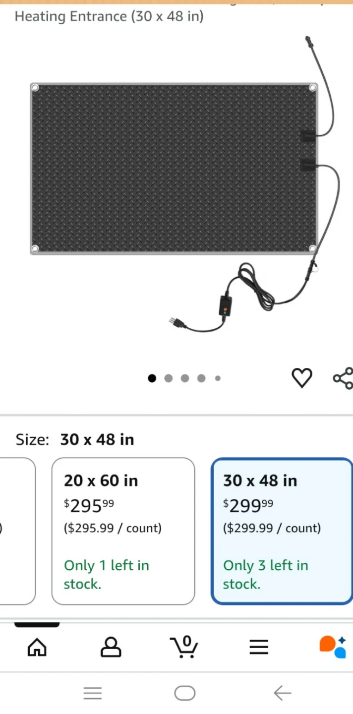 Heating Entrance Mat 30 x 48 in Brand New - photo 2