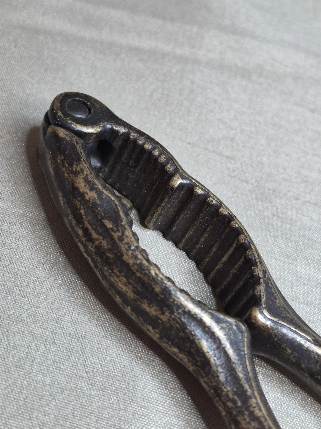 Vintage Solid Brass Metal Nut Seafood Etc. Cracker - photo 2
