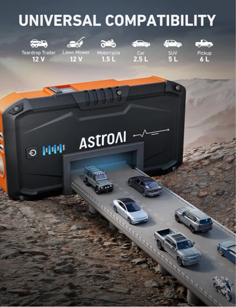 AstroAI S8 Booster Pack Jump Starter - Orange - photo 4
