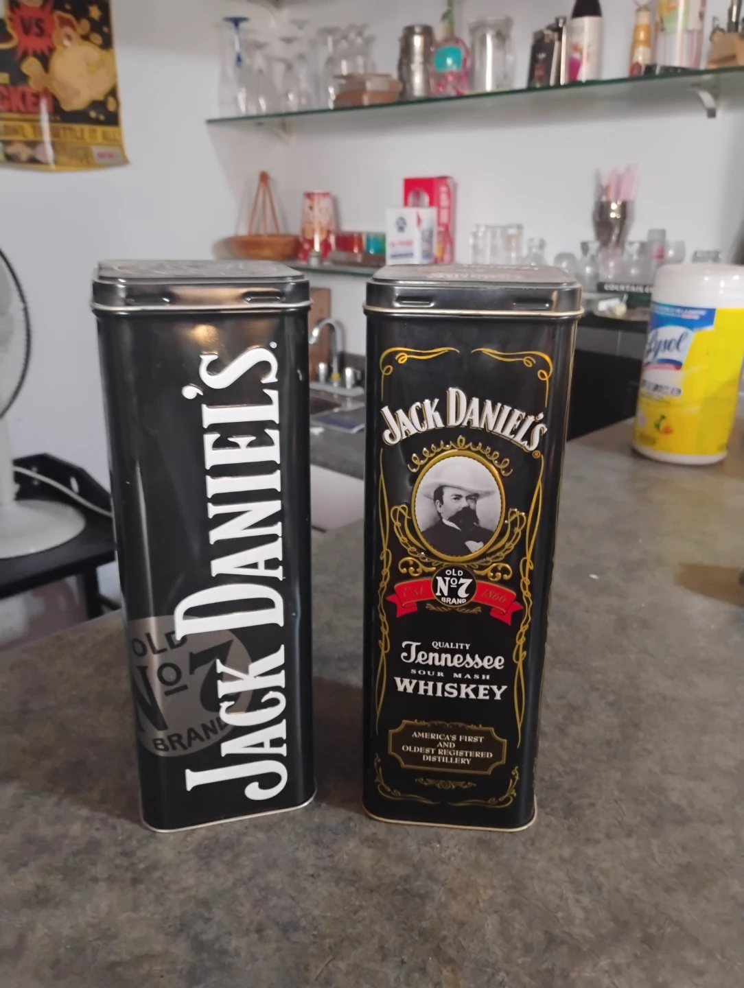 Set of 2 Jack Daniel's Tennessee Whiskey Tins