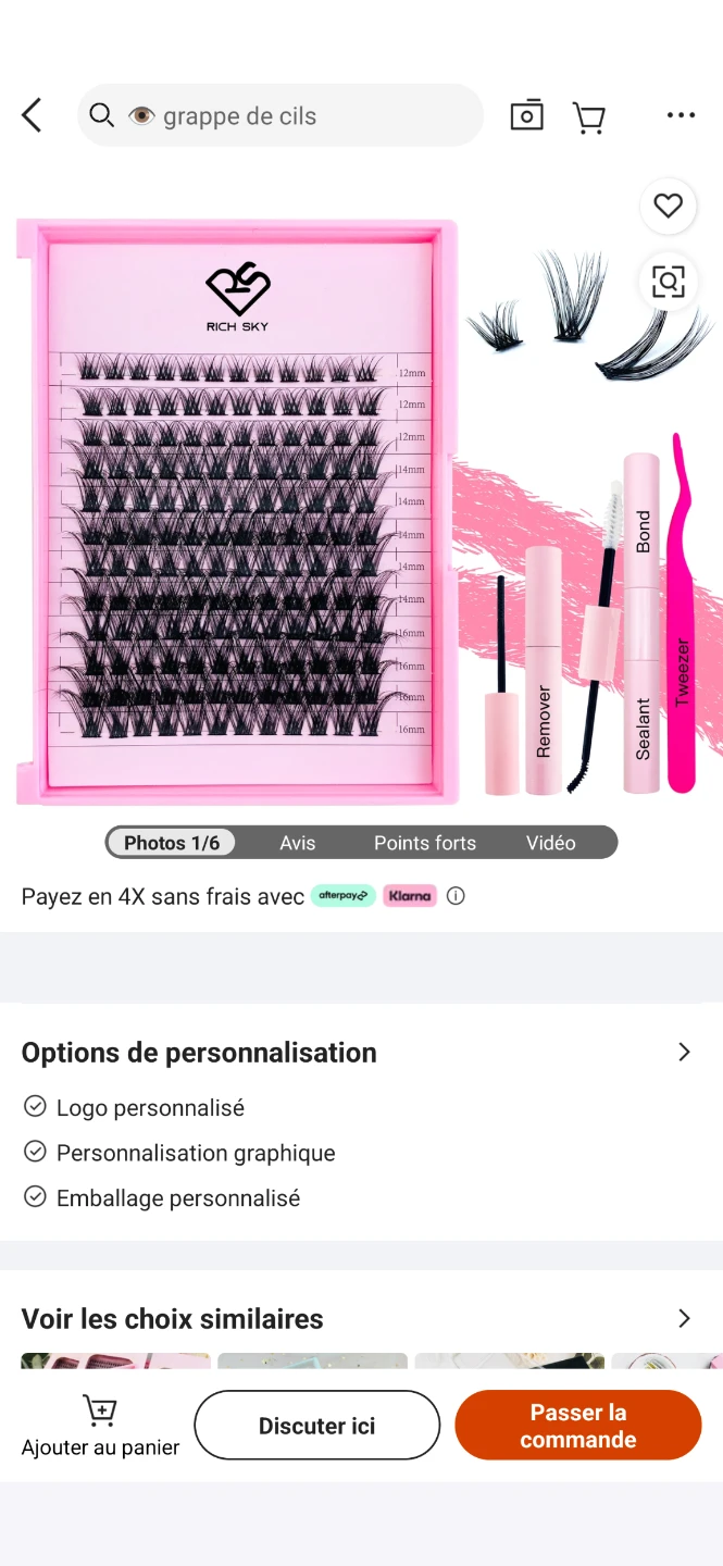 Rich Sky False Eyelashes Cluster Kit