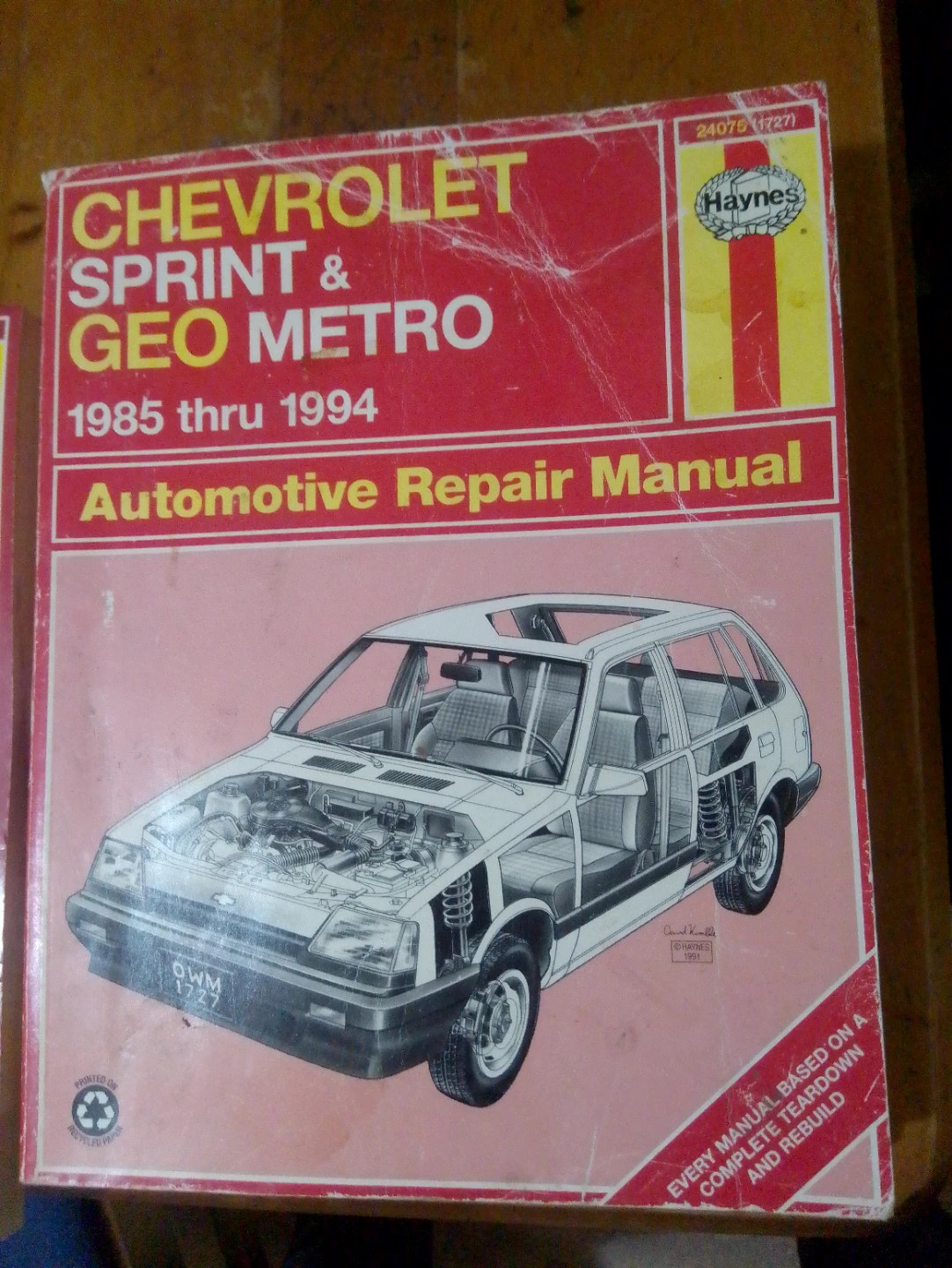 Chevrolet Sprint & Geo Metro Repair Manual 1985-1994 - photo 2