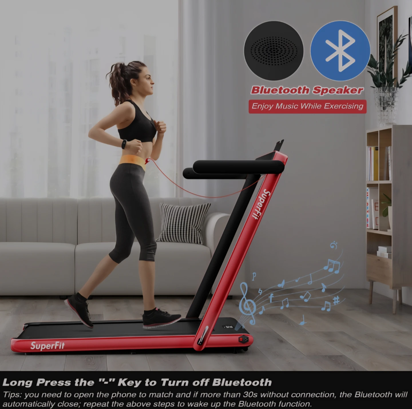 Folding Treadmill - Red - photo 4