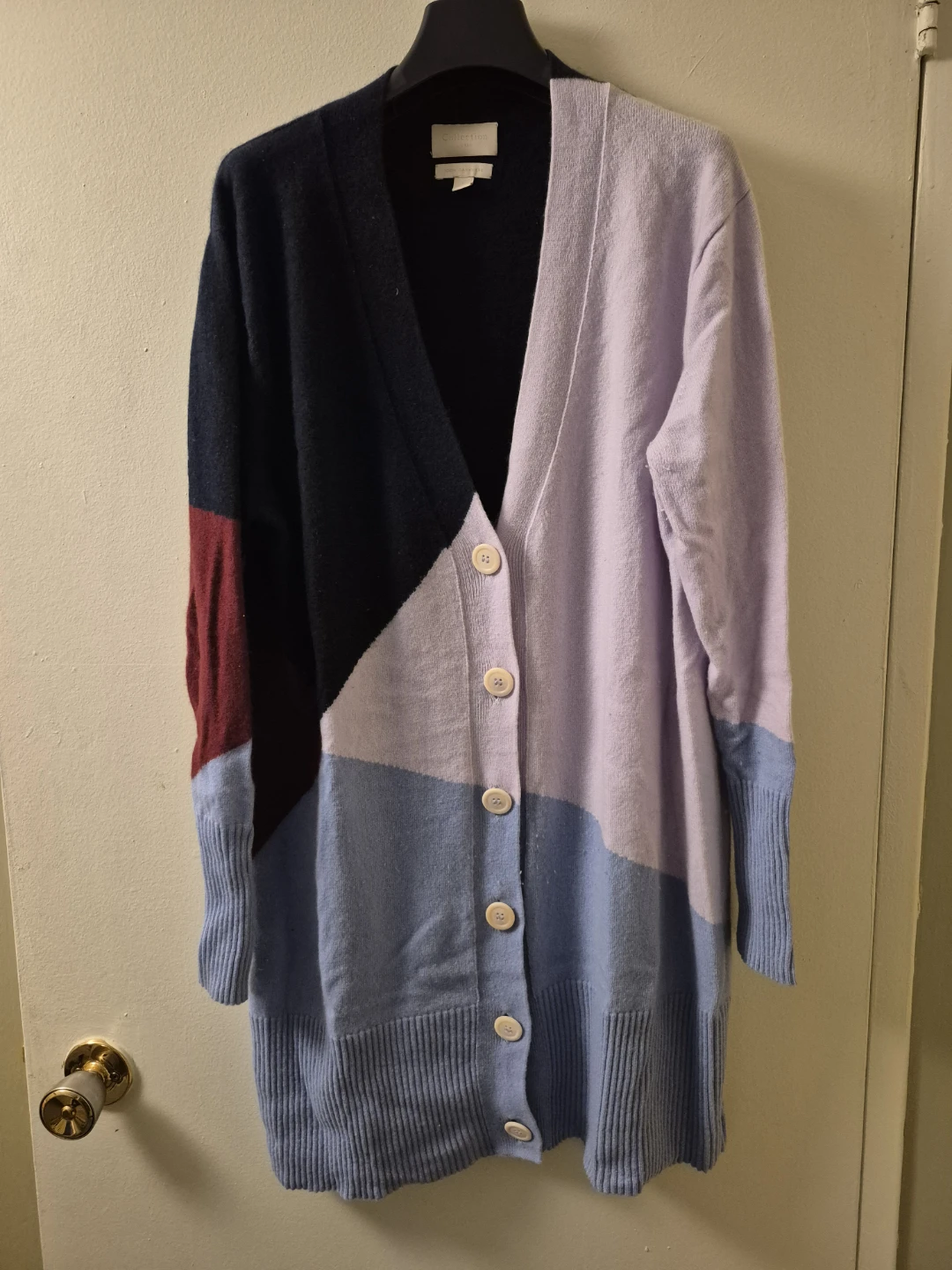 Cashmere Colour Block Cardigan