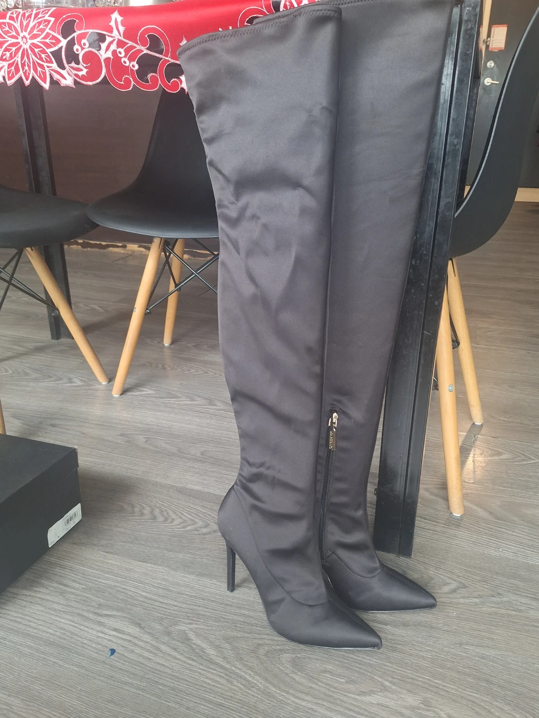 Guess Marciano Black Thigh High Boots