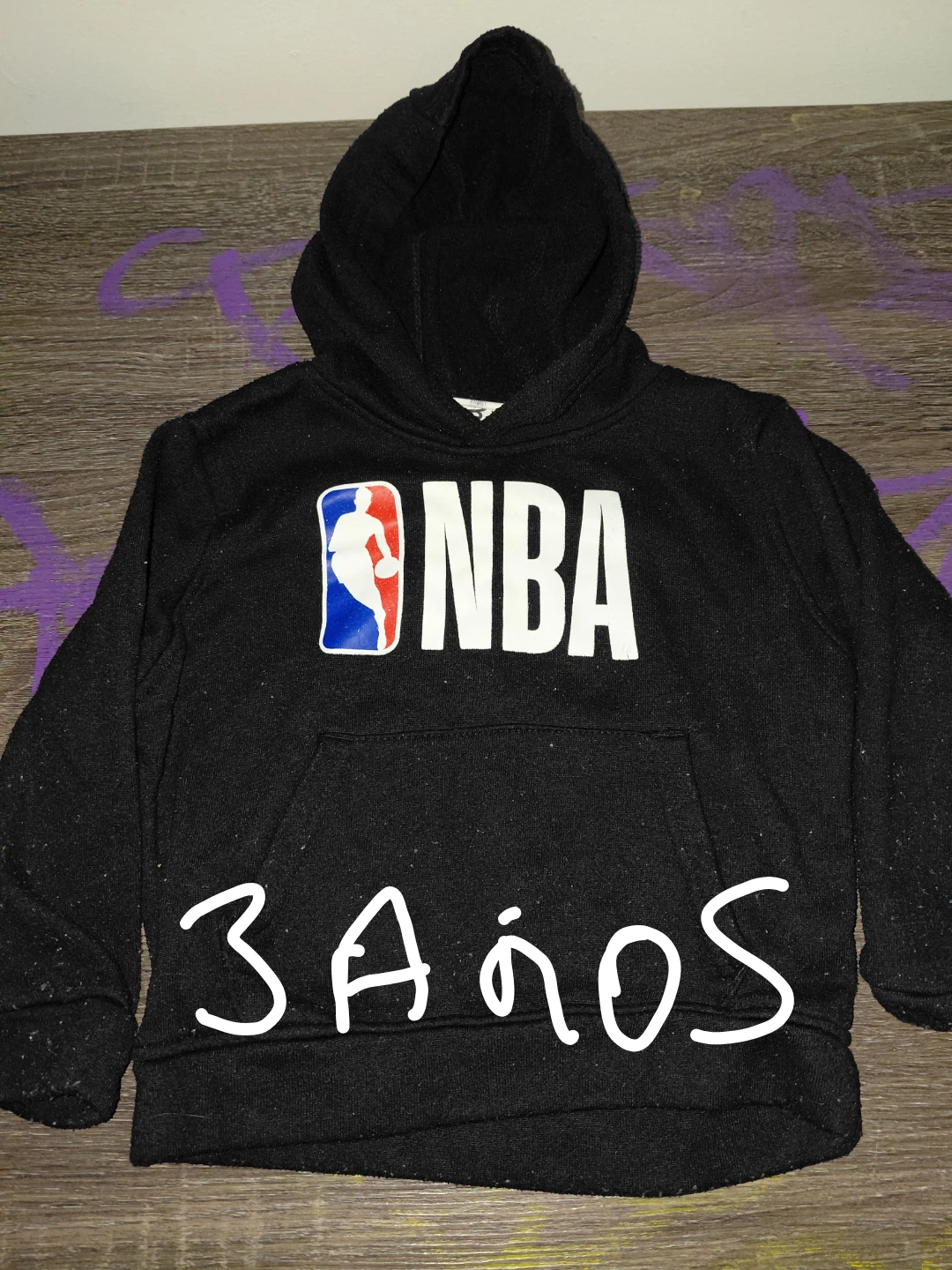 NBA Black Hoodie - Size 3 Years