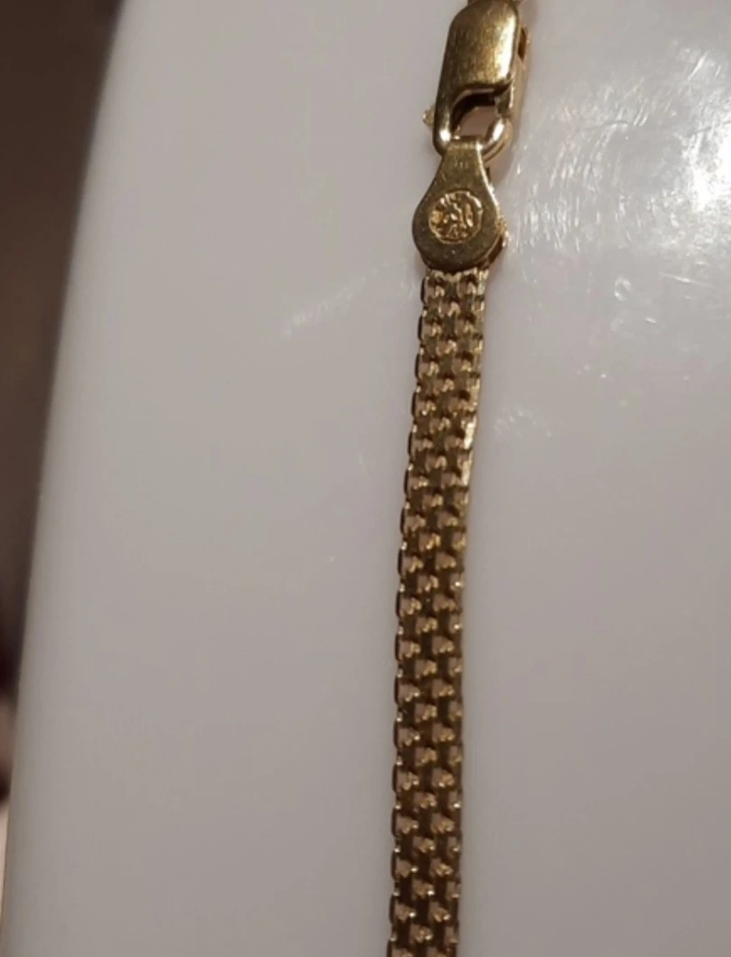 Solid 14k yellow gold over sterling silver Bismark Necklace - photo 2