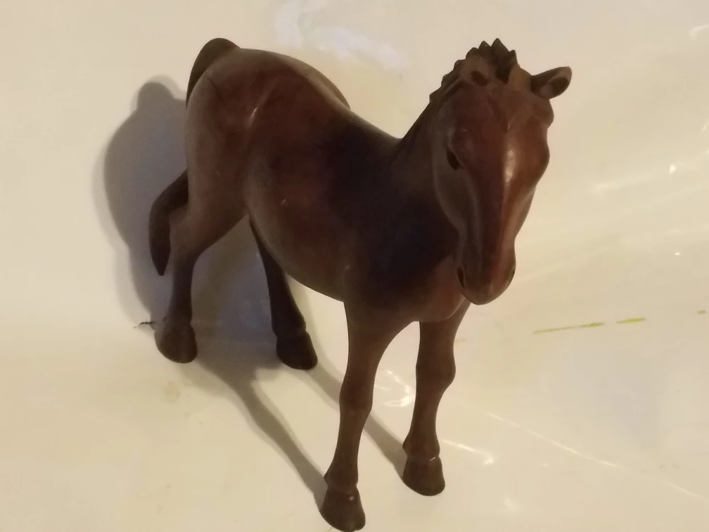 Vintage Wood Horse Figurine
