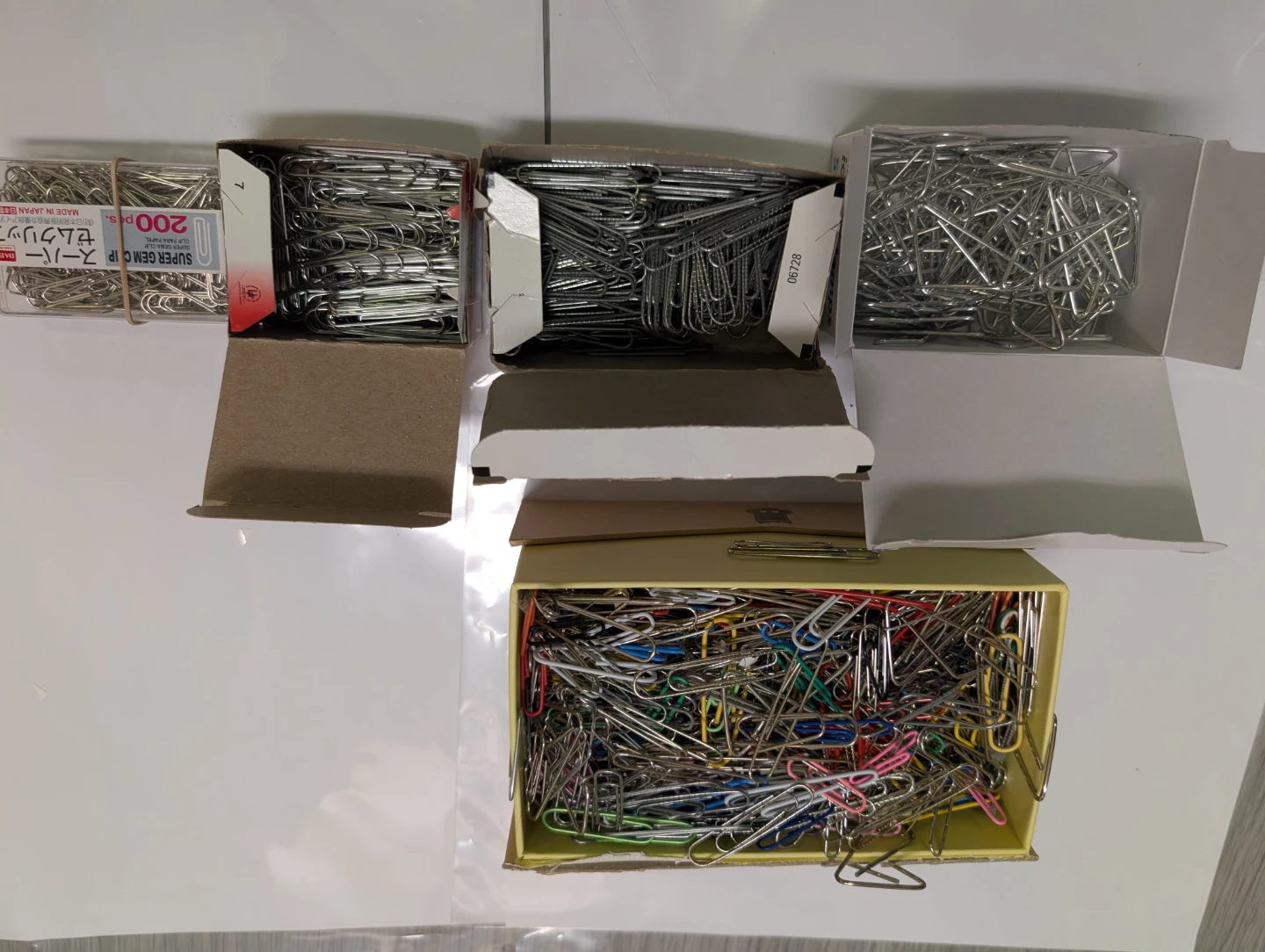 Paper Clips Lot - Various Sizes & Brands