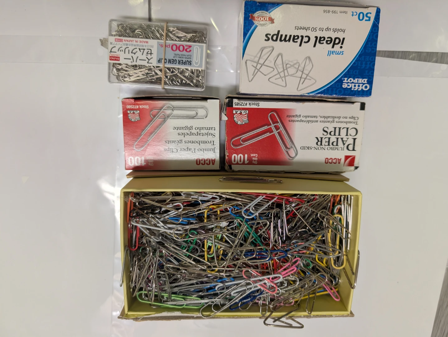 Paper Clips Lot - Various Sizes & Brands - photo 2