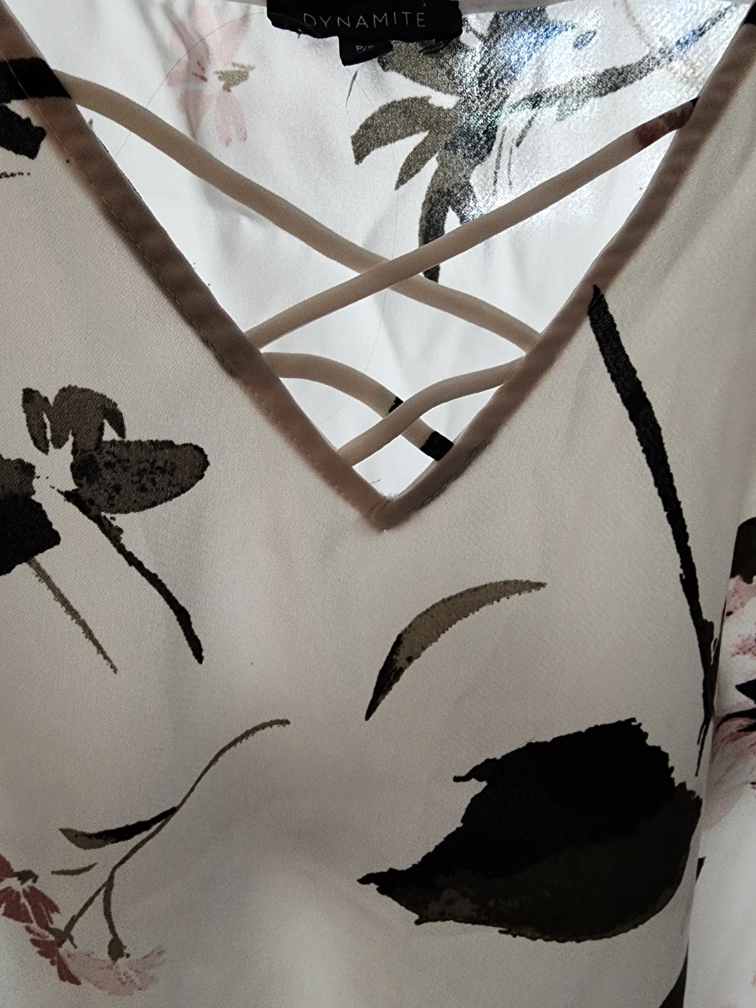 🥕 Dynamite Floral Print Blouse - Size S - photo 3