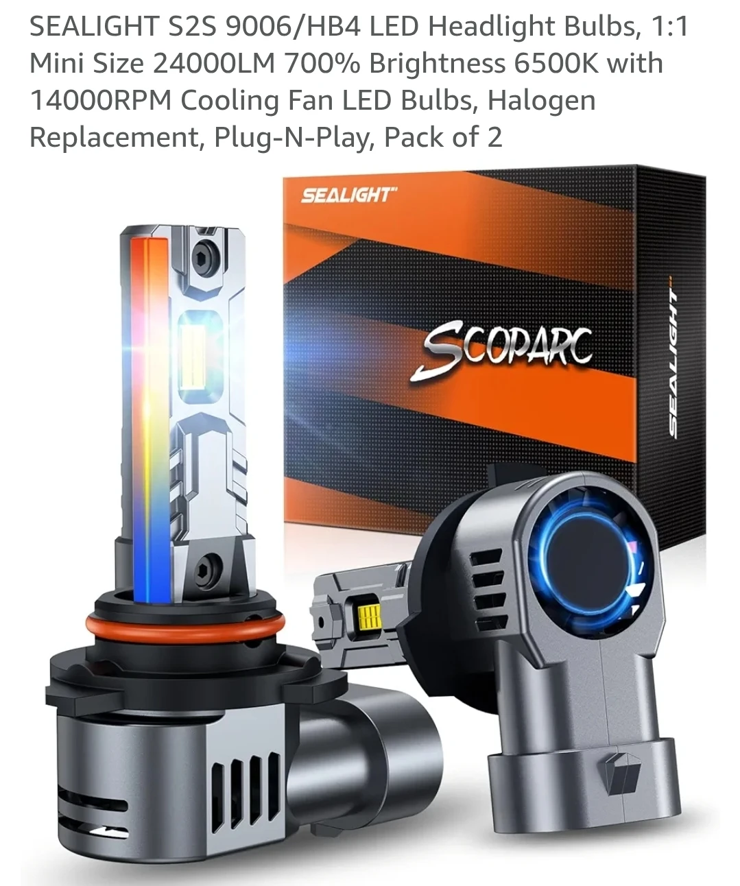 SEALIGHT S2S 9006/HB4 LED Headlight Bulbs