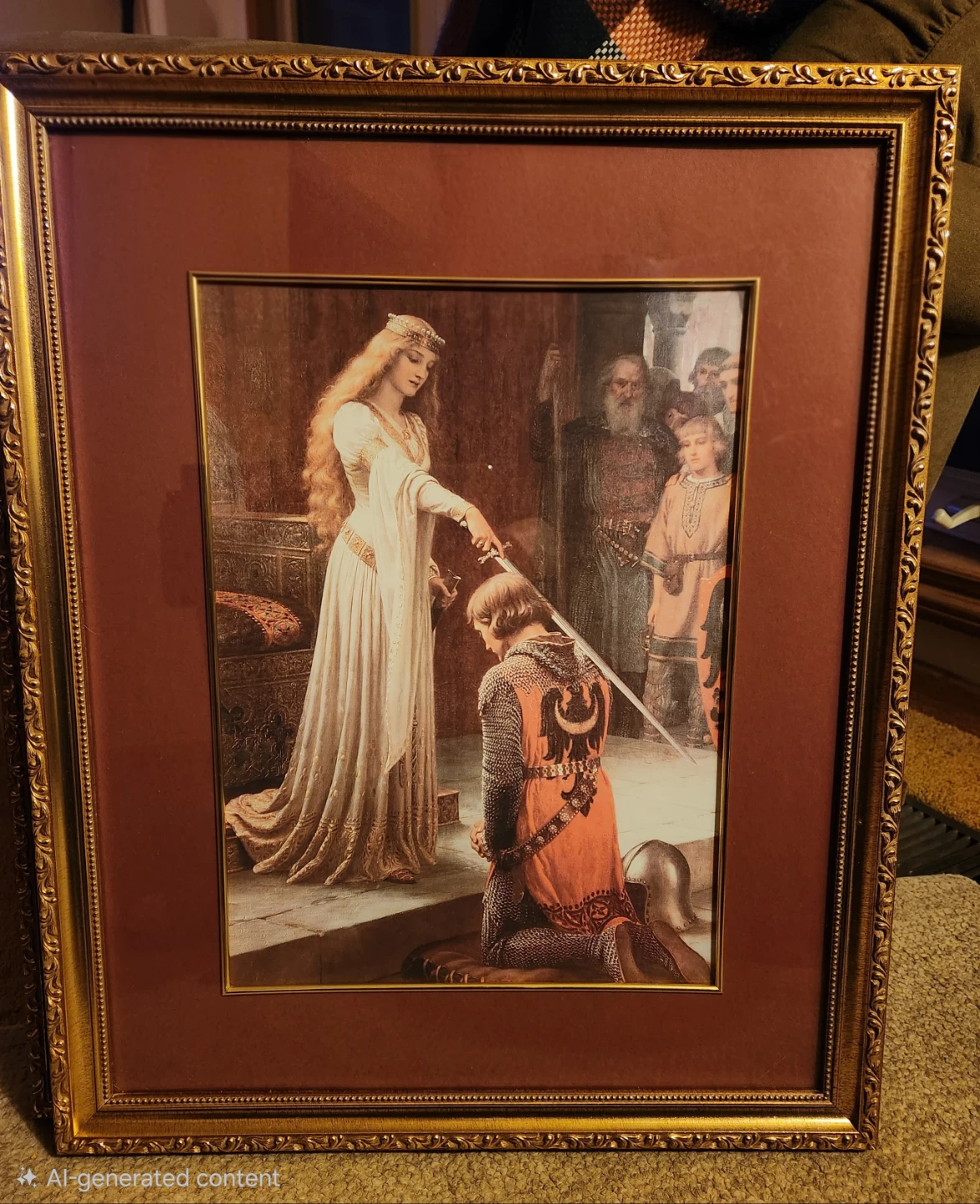 Framed Art Print - Medieval Knights and Ladies - photo 3