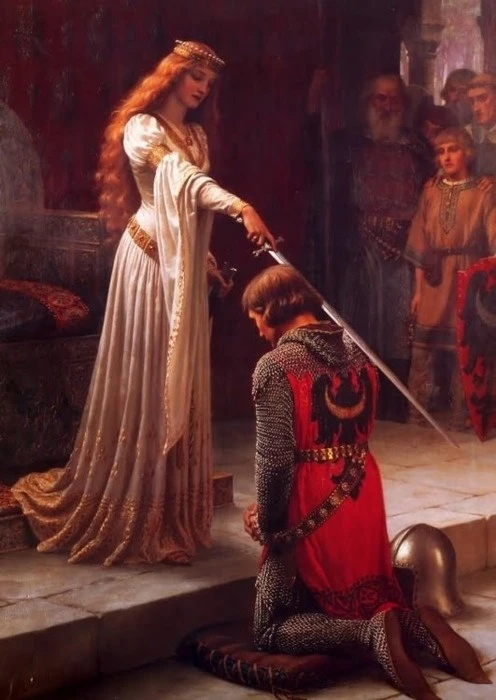Framed Art Print - Medieval Knights and Ladies - photo 4