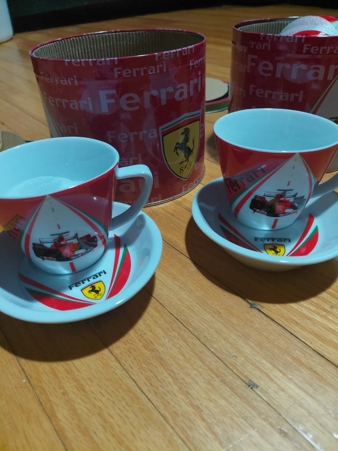 Ferrari Cup and Saucer Set 4 cups 4 saucers