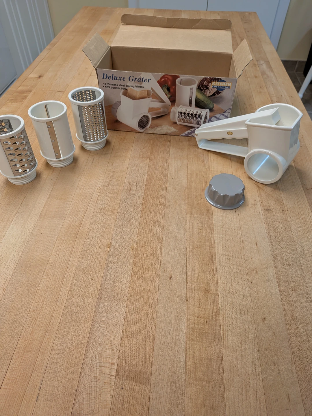 Deluxe Grater with 3 Stainless Steel Blades