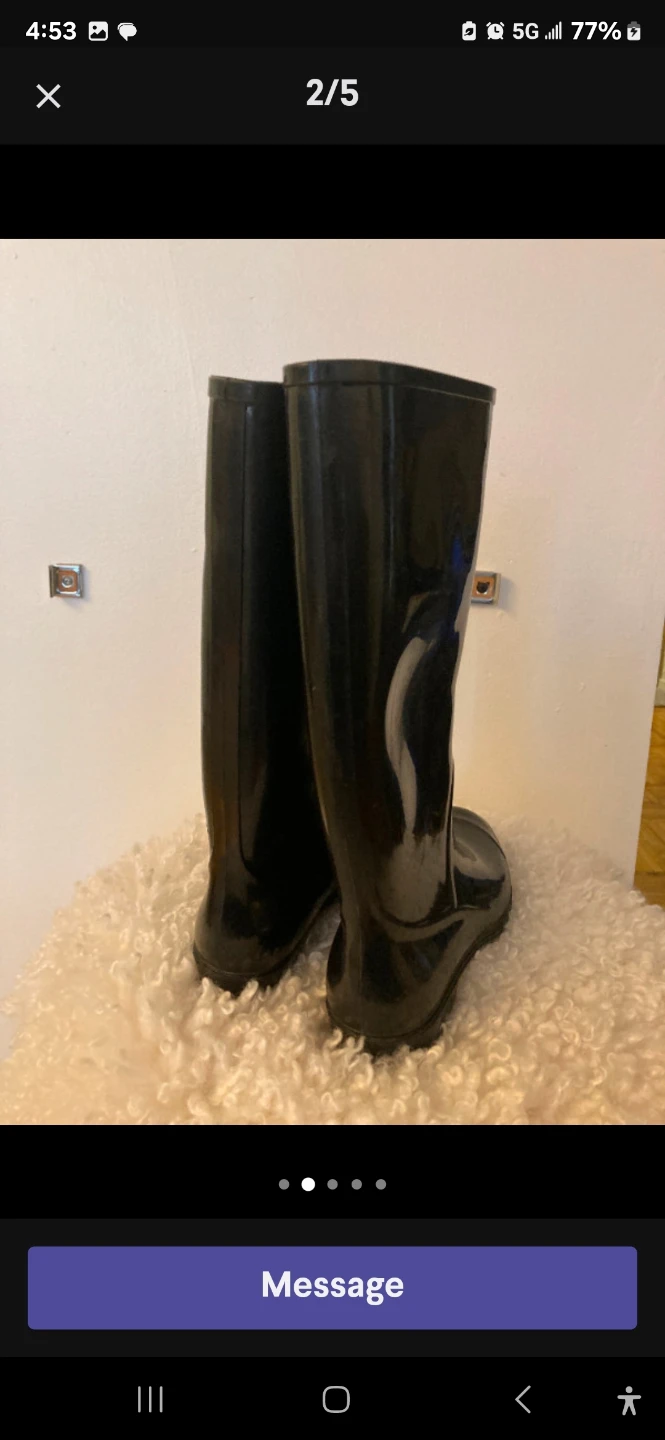 Black tall rain boots - photo 2