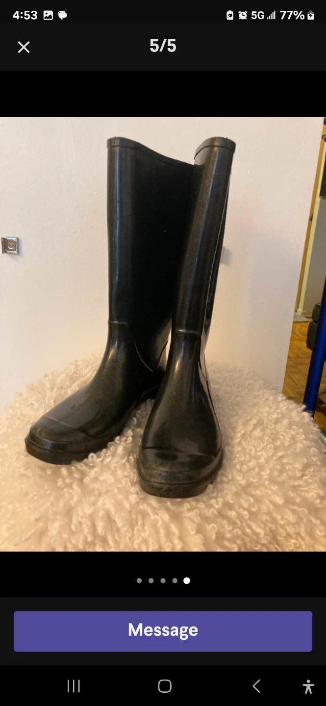 Black tall rain boots - photo 4