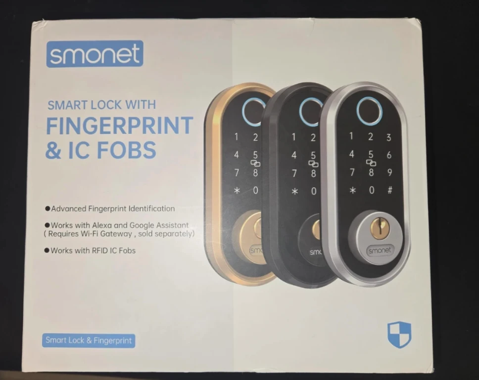 Smonet Smart Lock with Fingerprint & IC Fobs - New in Box