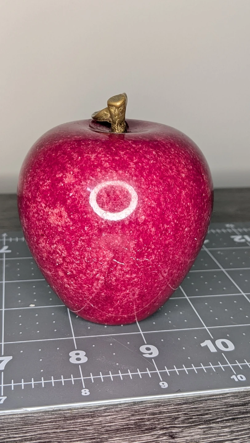 Decorative Marble Apple Figurine - photo 2