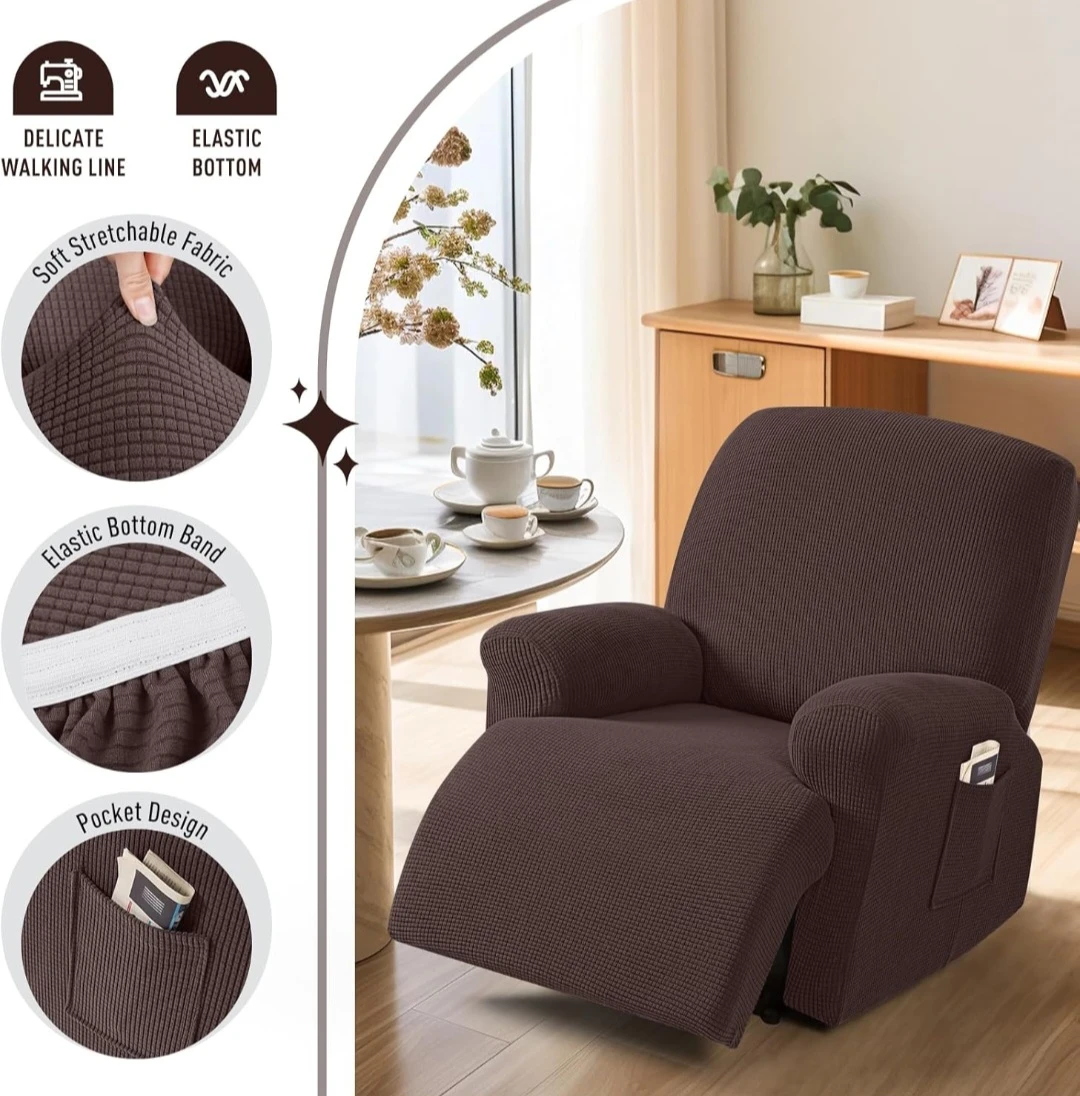 Chocolate Recliner Cover (4-Piece) - photo 4