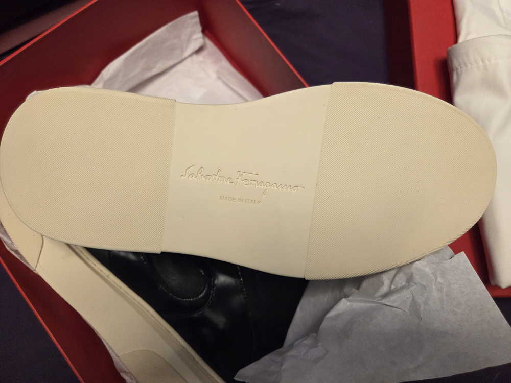 Salvatore Ferragamo Black Leather High-Top Sneakers - photo 5