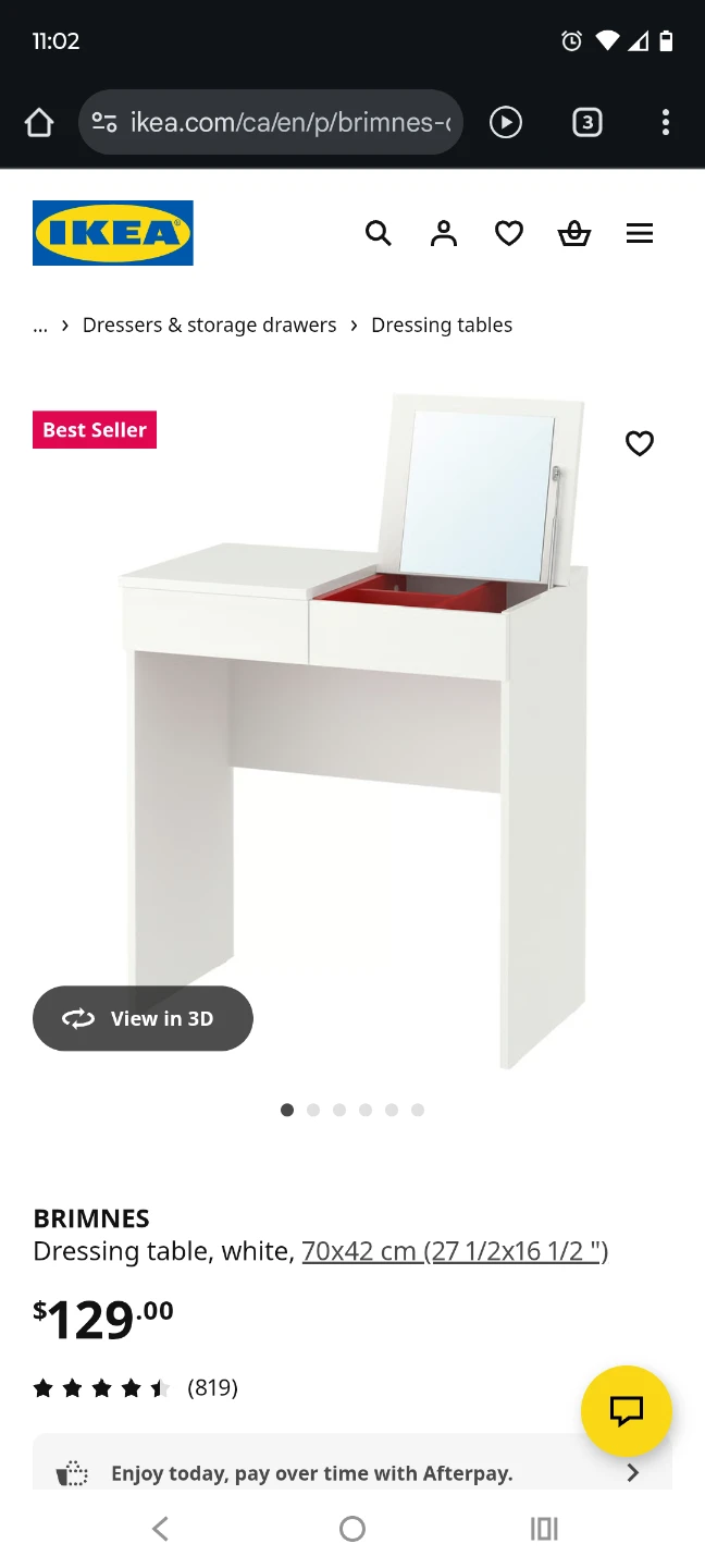 White Vanity Table with Mirror - photo 3