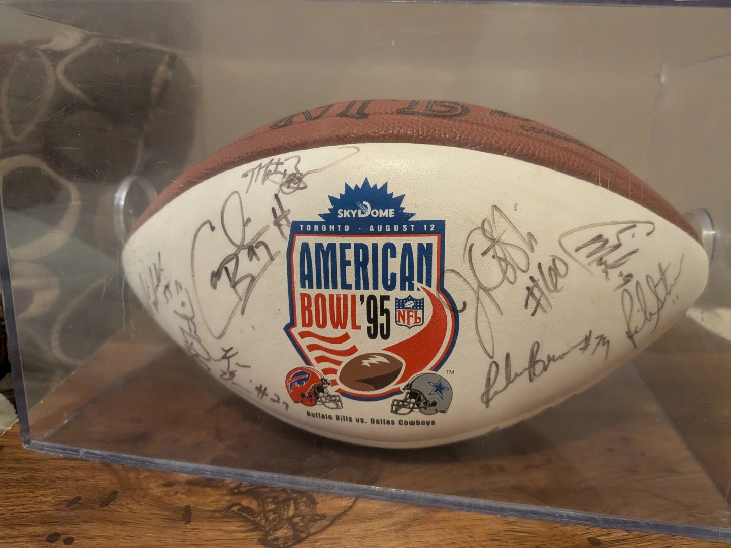 Wilson NFL American Bowl '95 Signed Football - photo 4
