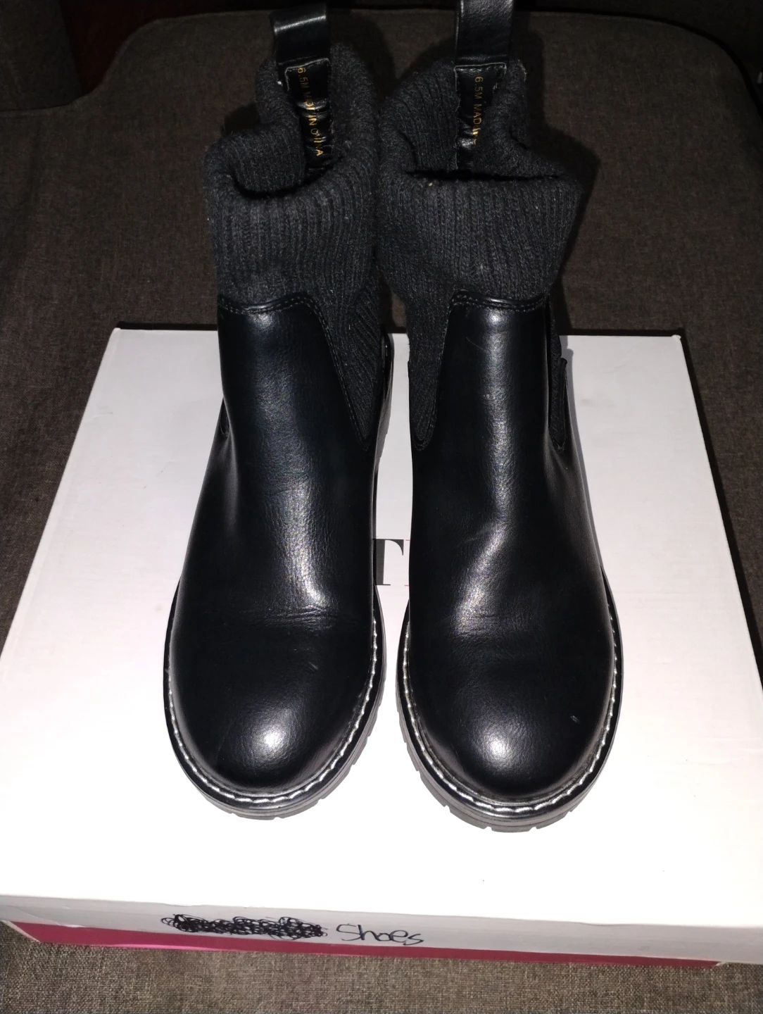 Black Leather Boots women