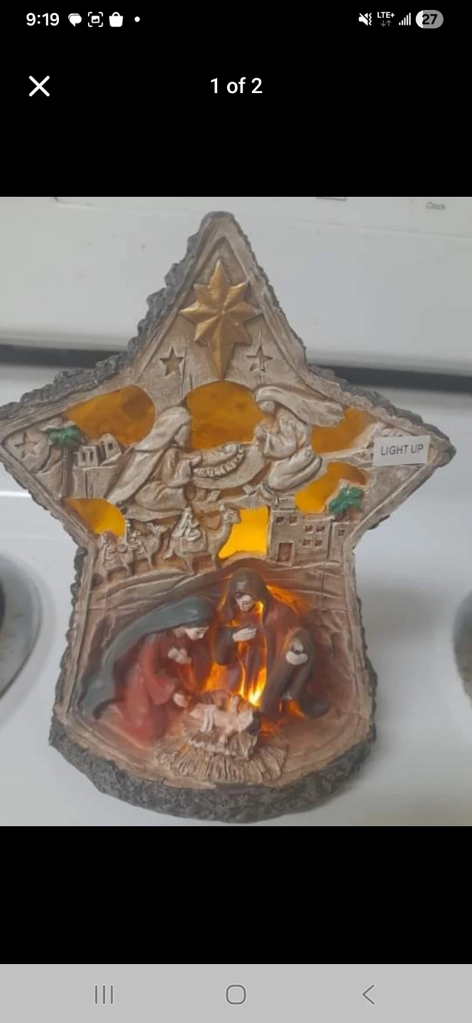 Nativity Scene Star Light Up Decoration