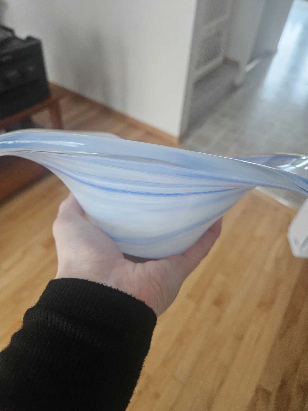 Murano Art Glass Bowl - Blue & White - photo 3