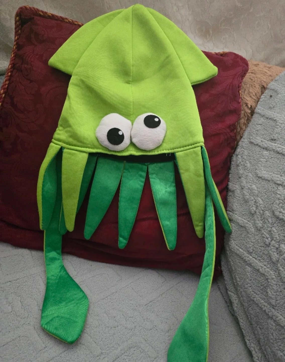 Green Squid Hat with Tentacles Switch Splatoon
