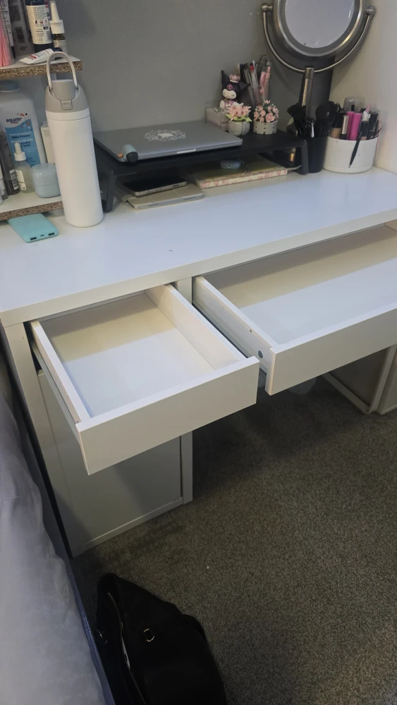 White IKEA Desk with Drawers - photo 4