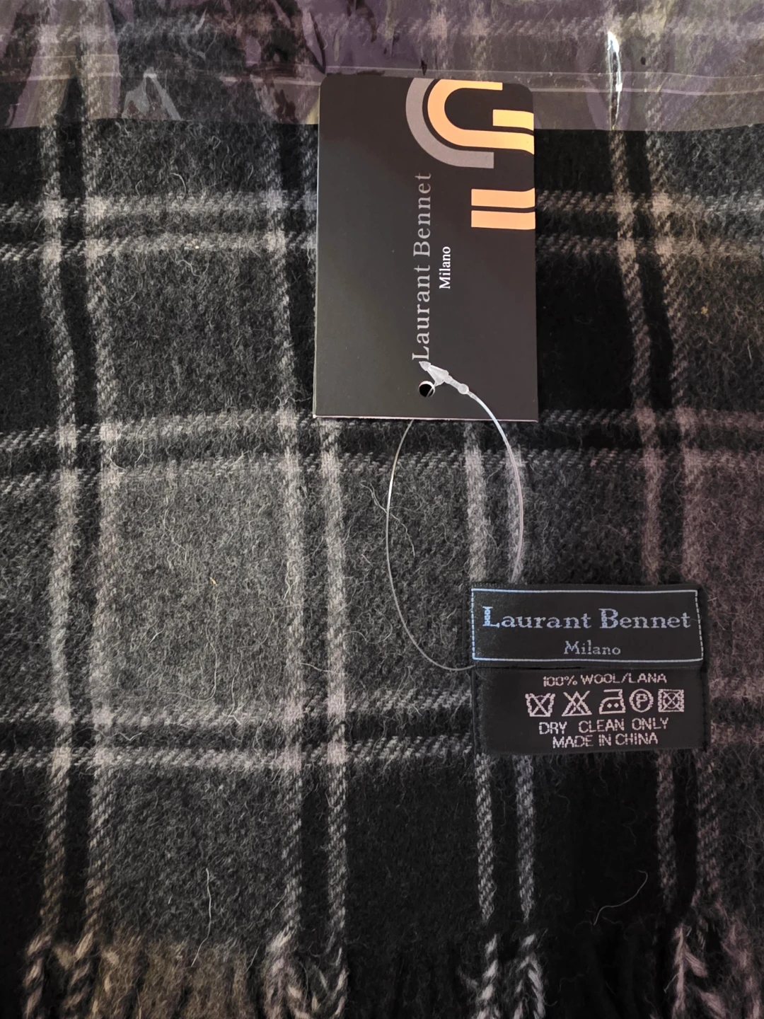 Laurant Bennet Milano 100% Wool Scarf - New