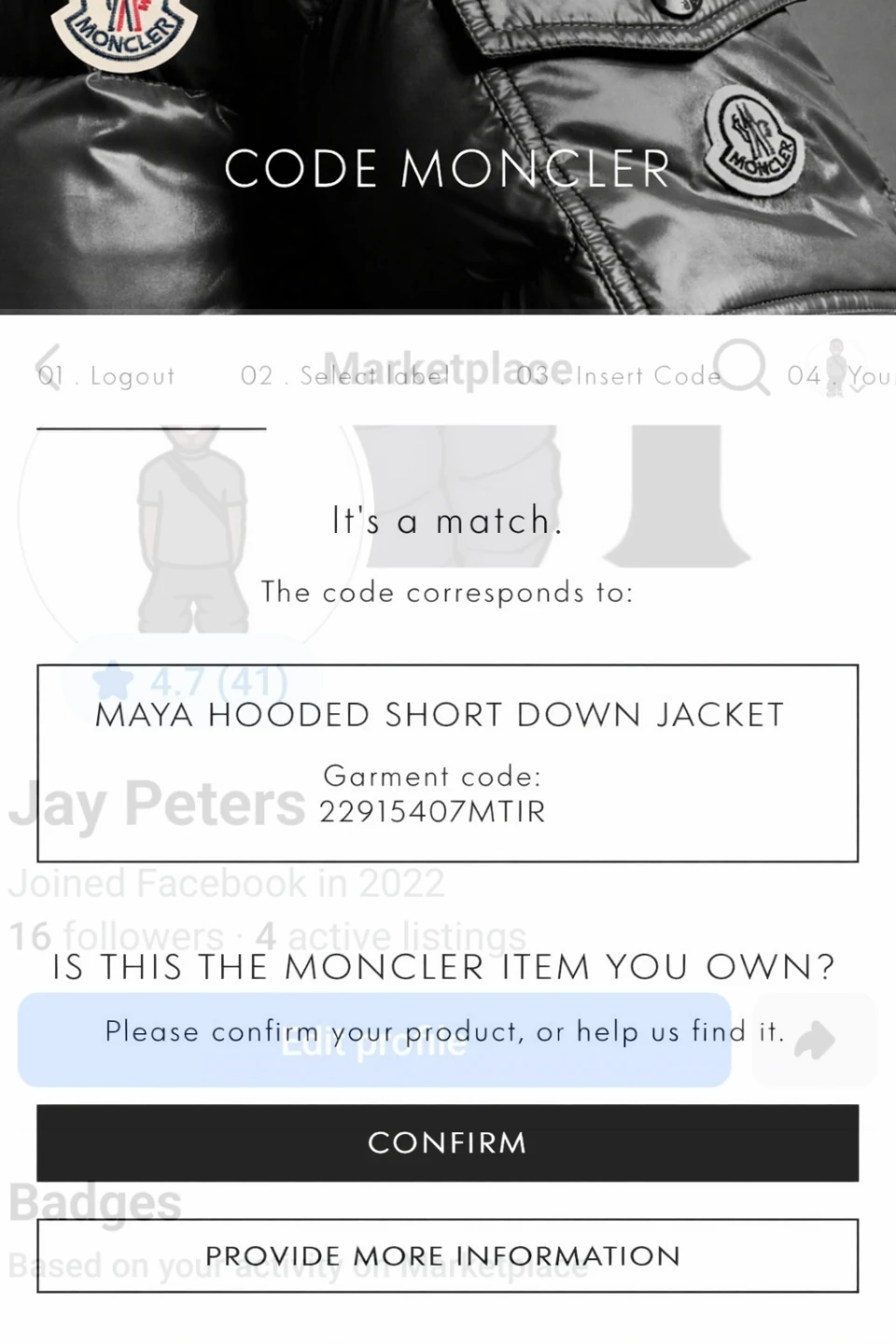 NEED GONE Authentic Moncler Maya Black Size 2 - photo 2