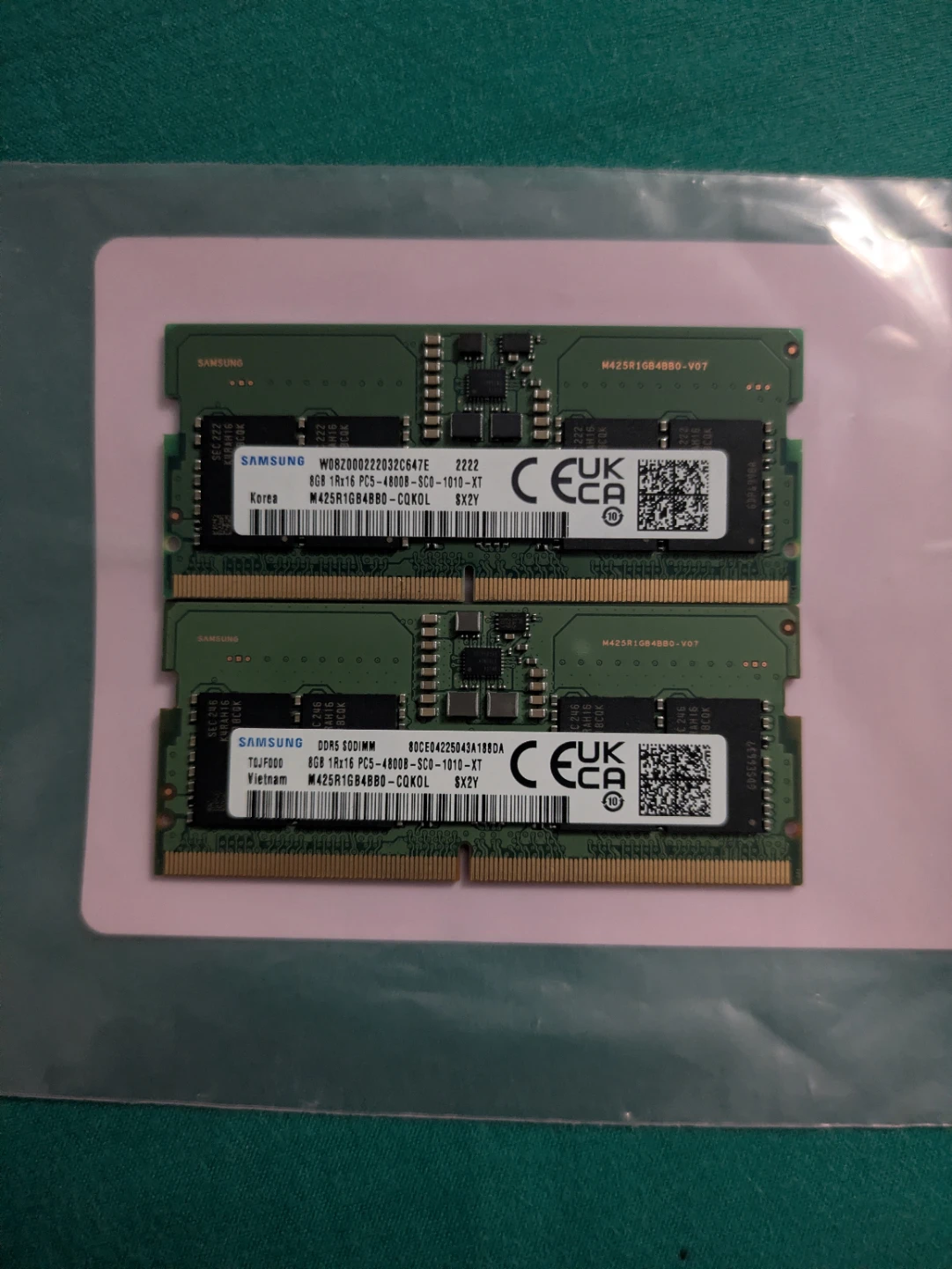 Samsung laptop ram 2x8 16 gb ddr5 4800mhz - photo 2