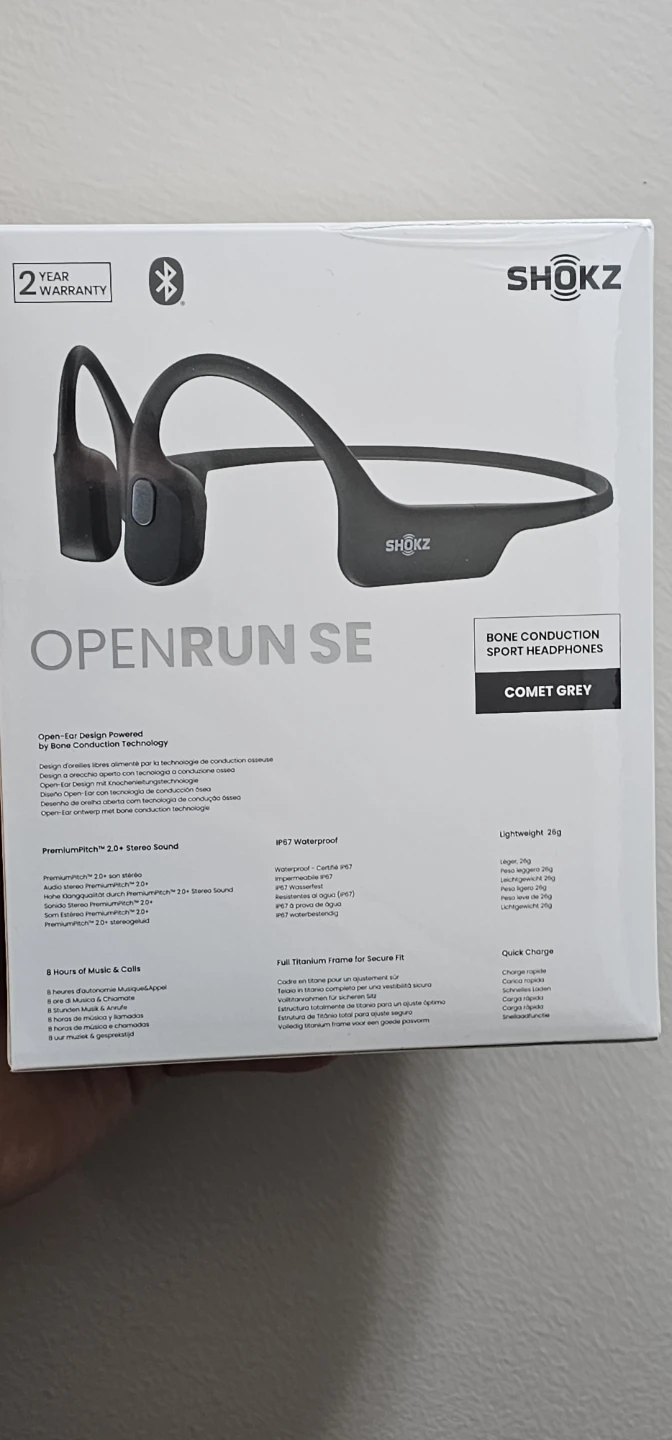 New Shokz OpenRun SE Bone Conduction Headphones - Comet Grey - photo 2