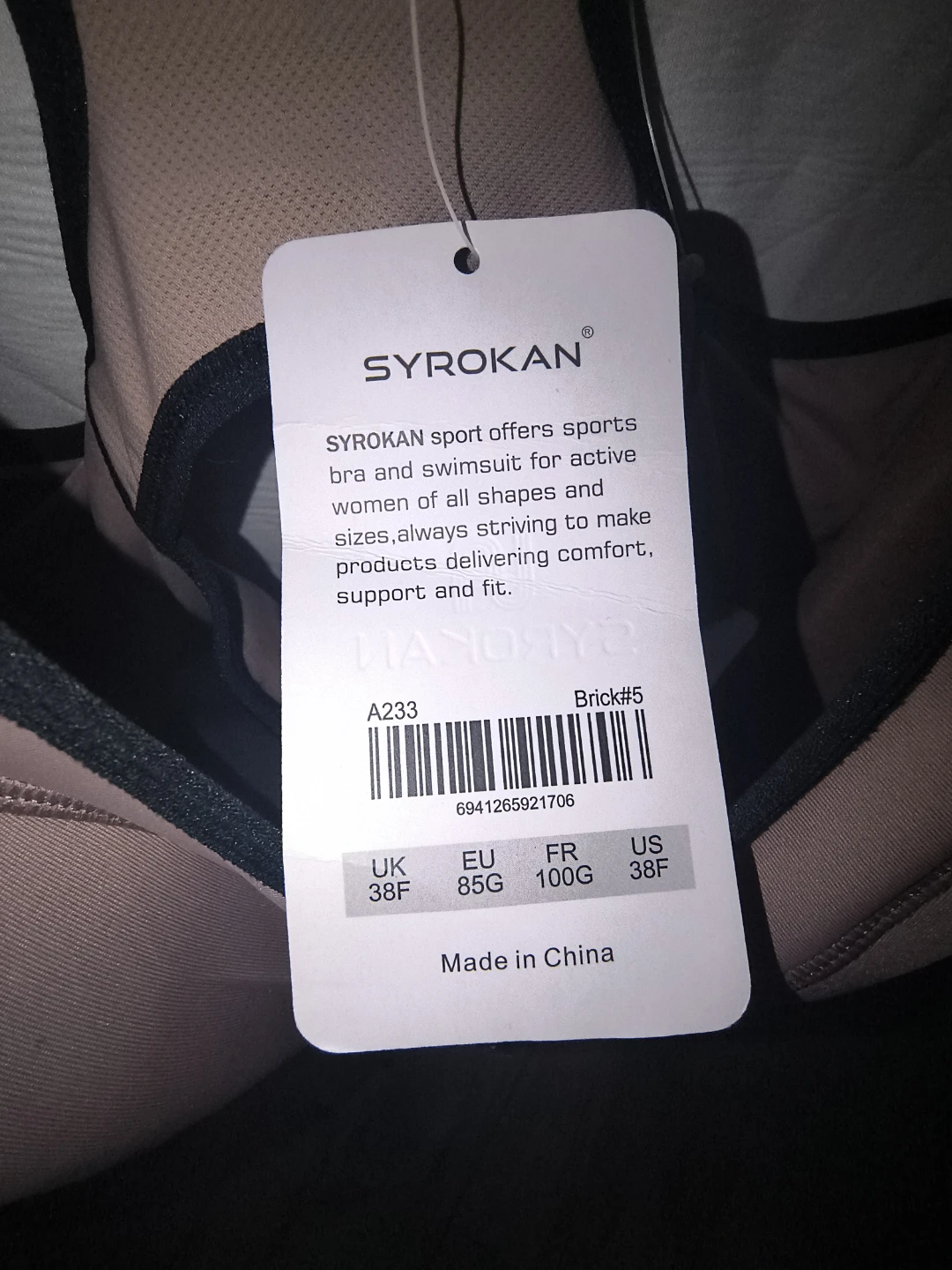 Syrokan Sports Bra - 38F - Brick🏆 - photo 3