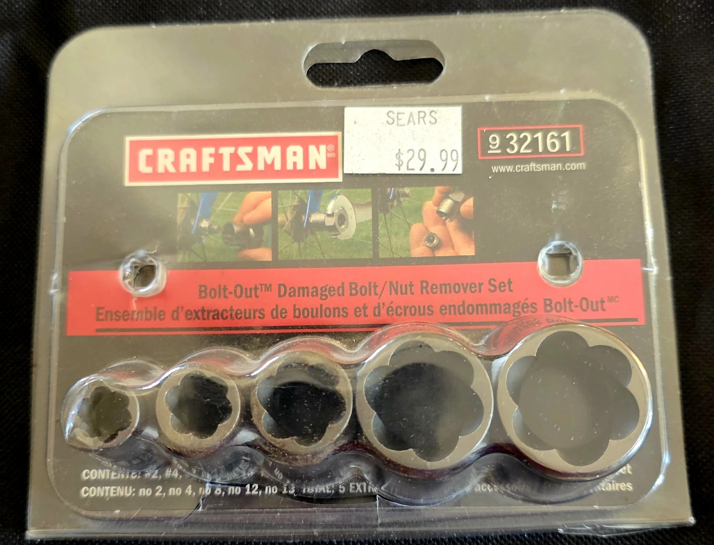 Craftsman Bolt-Out Damaged Bolt/Nut Remover Set