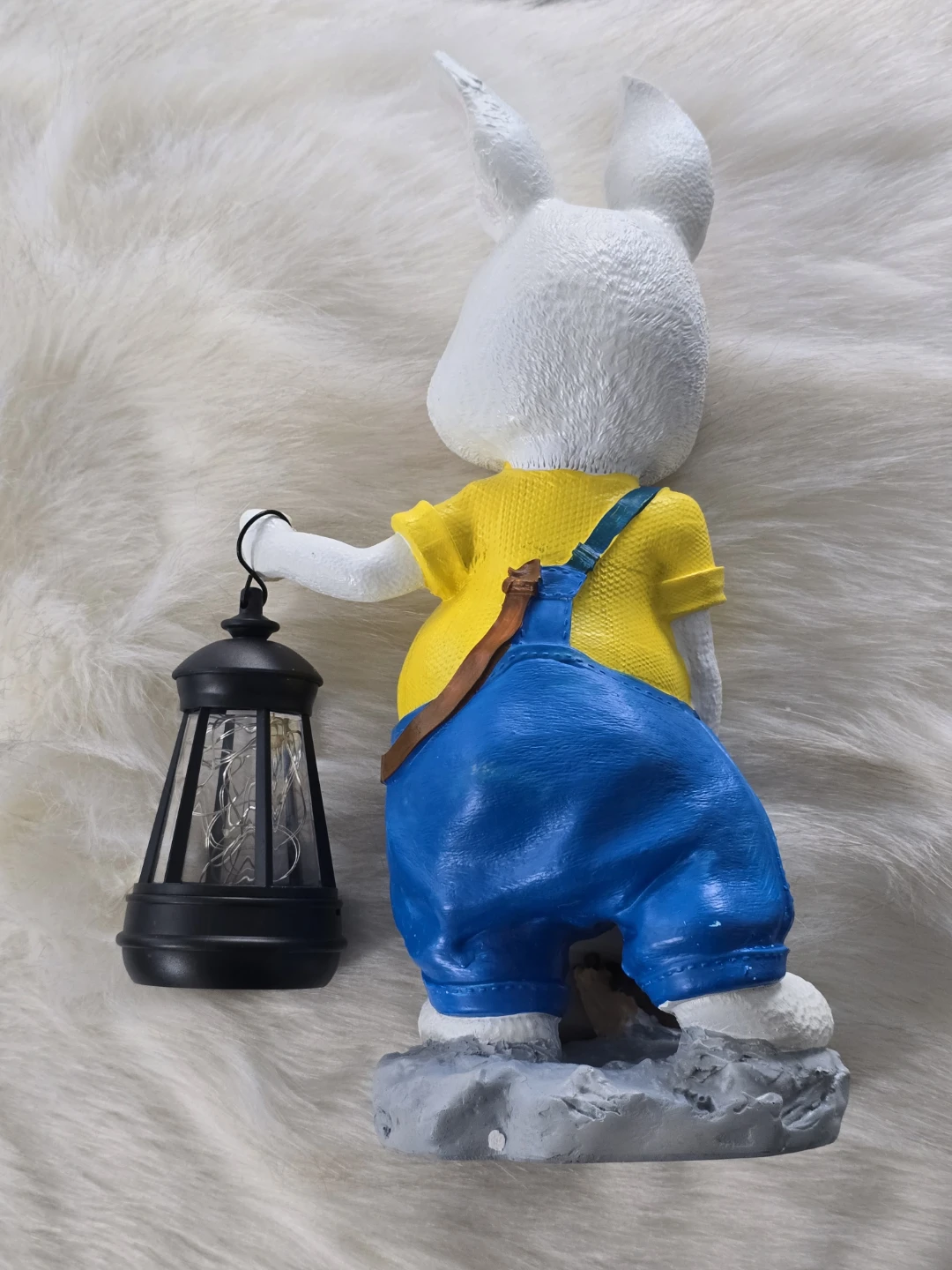 12" Rabbit Statue with Solar Lantern - Welcome Home D - photo 5