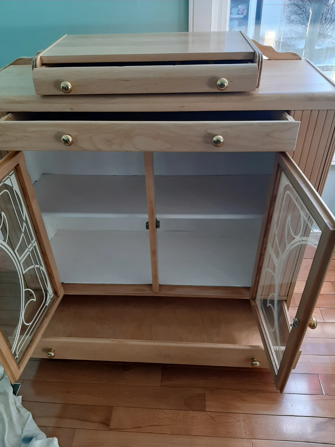 Wooden Cabinet with Glass Doors - photo 2