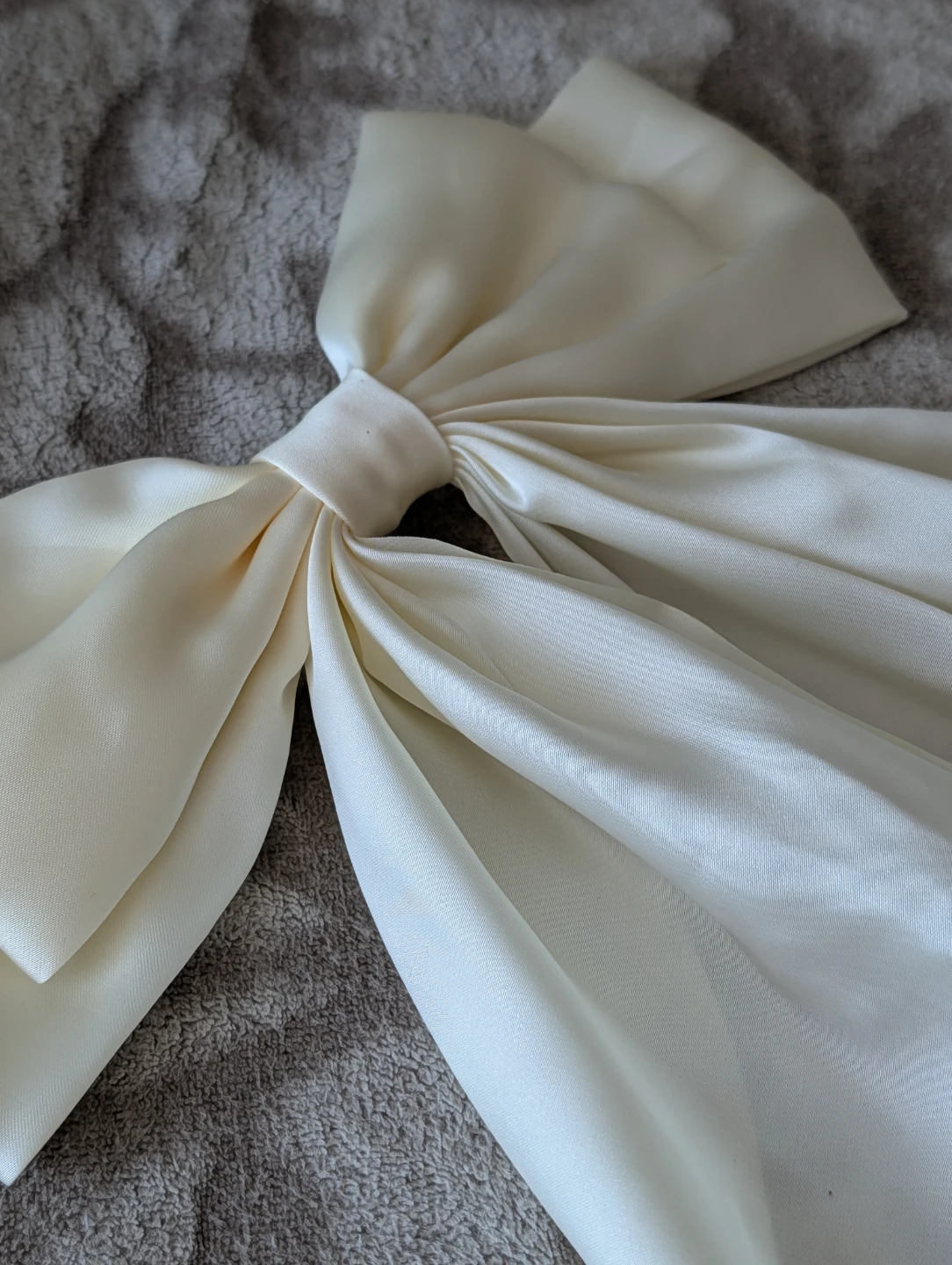 Cream Oversized Bow Hair Clip - photo 4